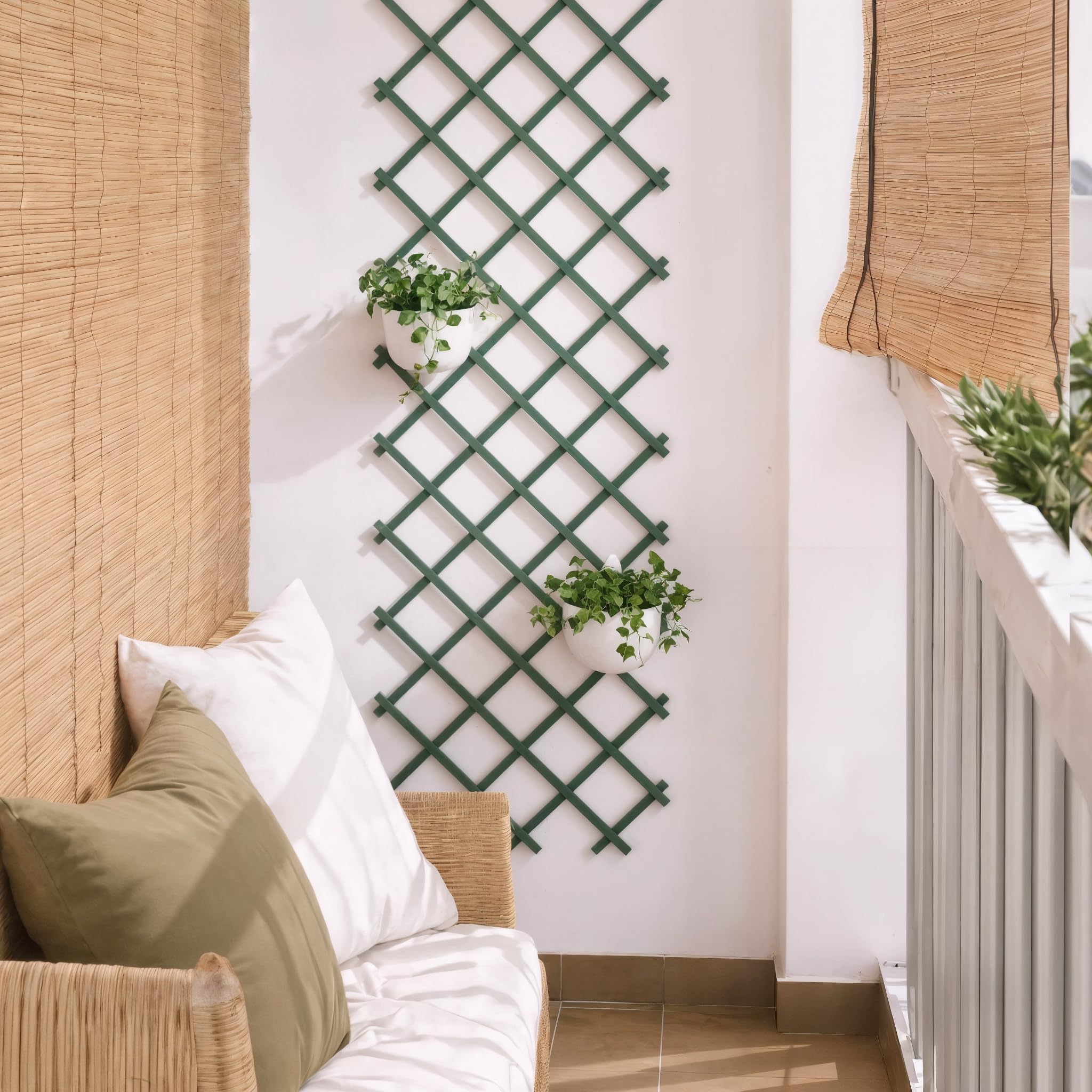 Nortene | Celosia Extensible PVC Trelliflex 1x3 M Verde | Decoración Exterior | Cerramientos Ambientes Modernos