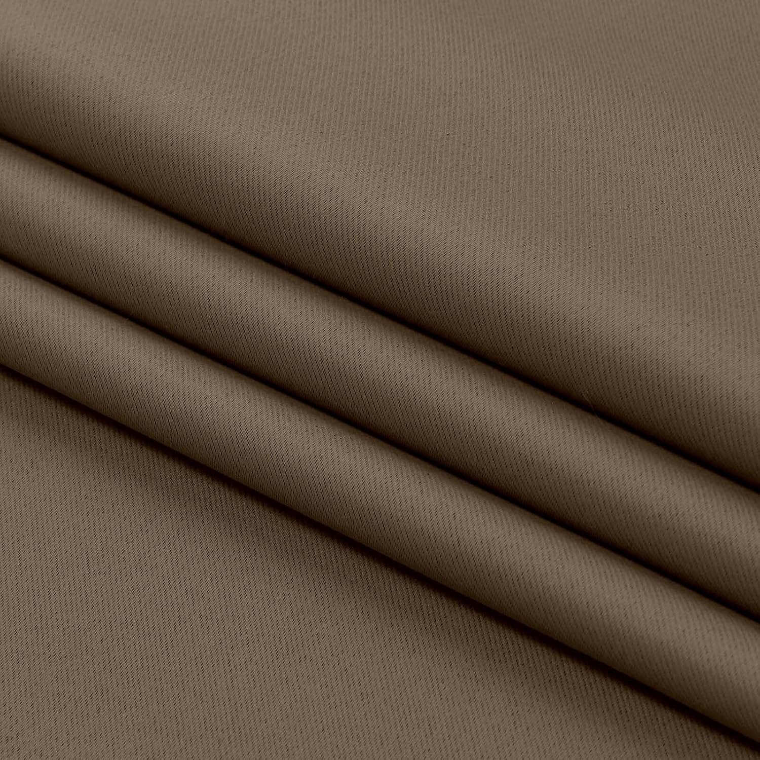 Aiyufeng Brown Blackout Curtains for Bedroom 72 Inch Length 2 Panels Set, Privacy Thermal Insulated Rod Pocket Window Curtains for Patio French Door Front Door, W40 x L72 Inch, Brown