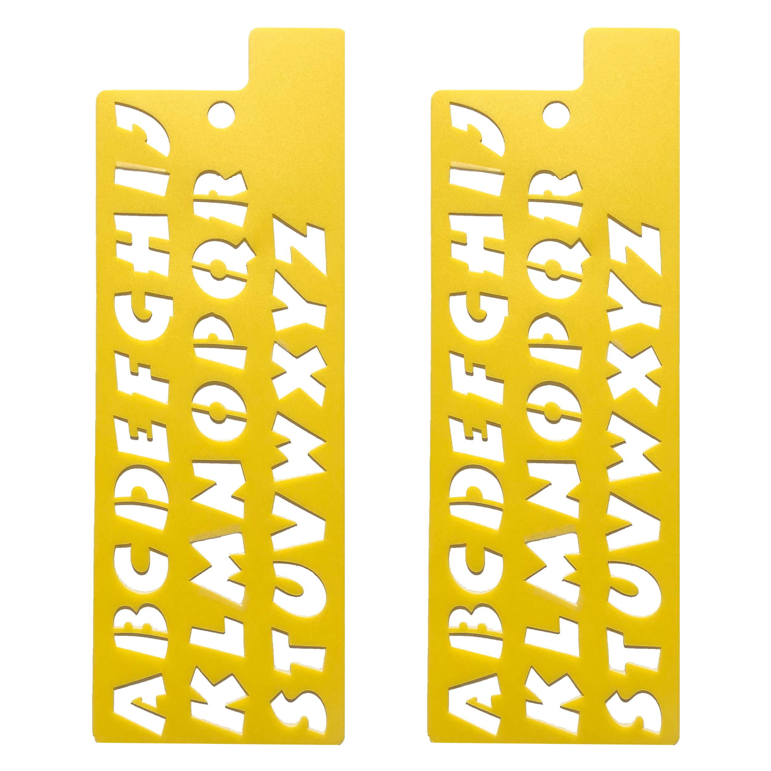 Fat Capital Letters Alphabets Stencils Templates for Wall Furniture Door Painting, Two Counts