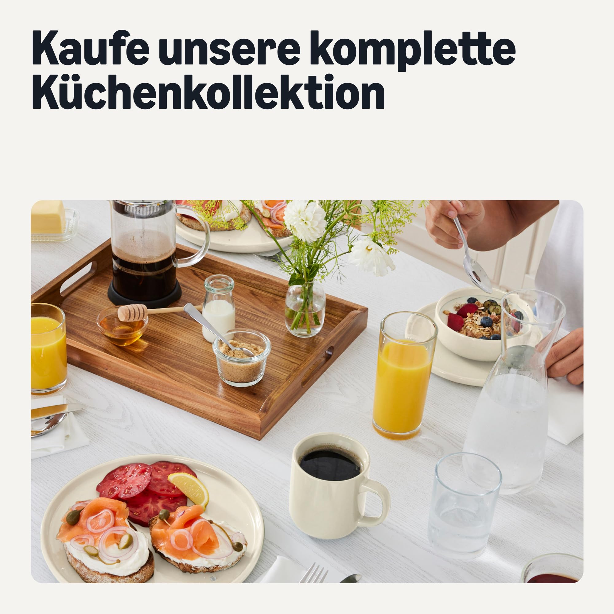 Amazon Basics Glasierte Steingut-Servierschalen, 3-Teiliges Set, Spülmaschinenfest, Elfenbeinfarben