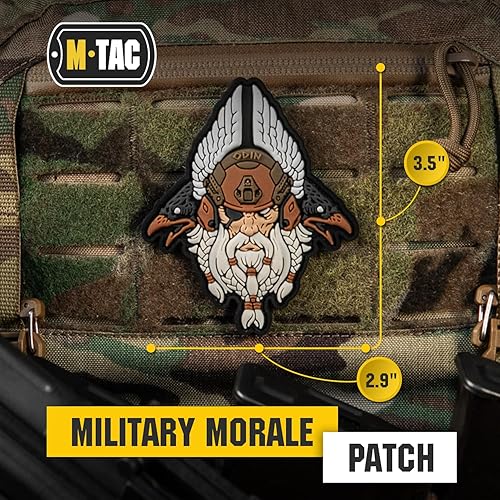 Miniatura 8 de M-Tac Parche táctico de la moral Odin Viking War God 3D PVC (Coyote)