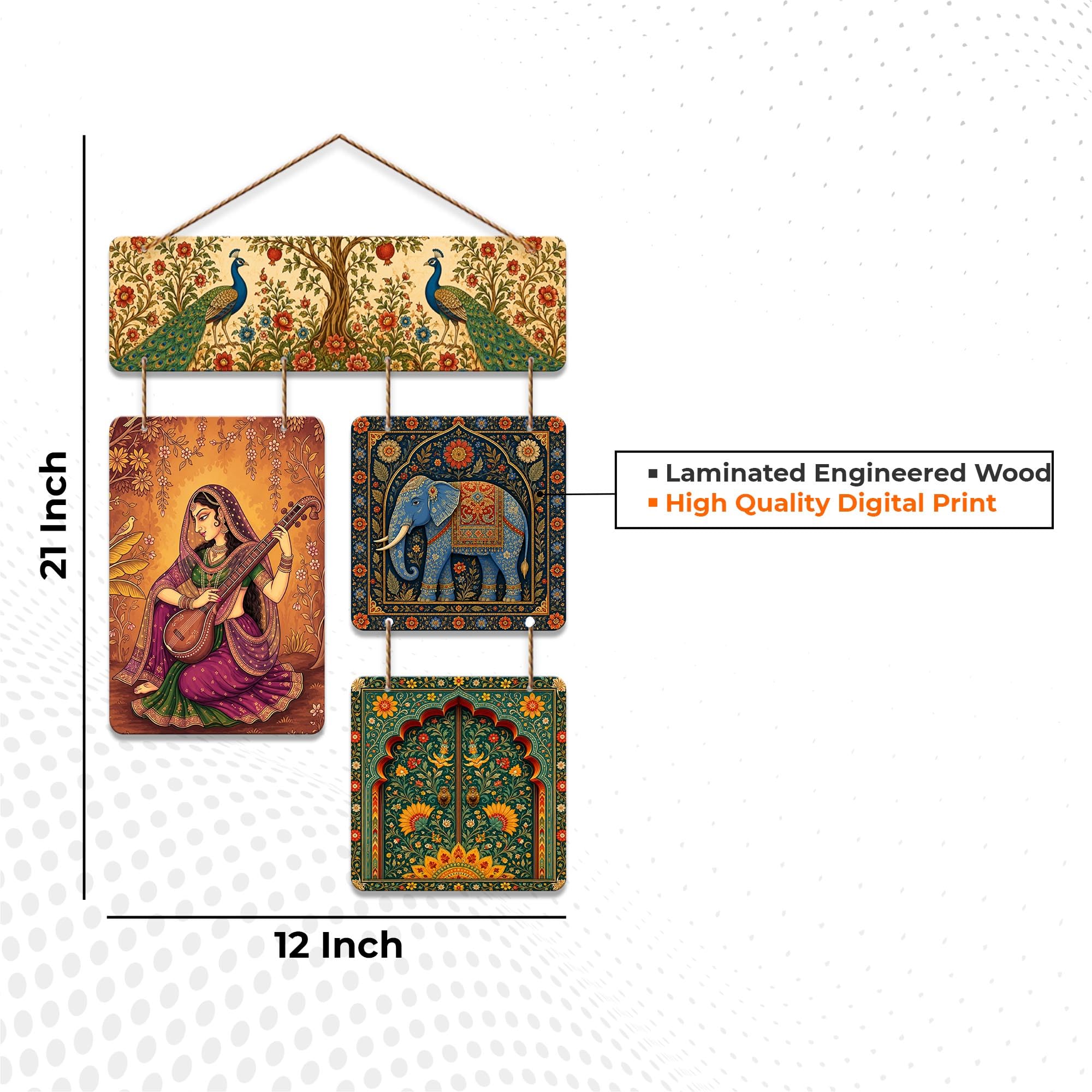 Indian Heritage Wall Hanging - Artvibes Decor -5