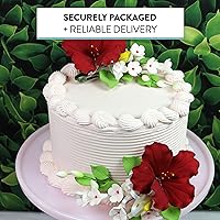 Vista 3 de Global Sugar Art Hibiscus Sugar Cake Flowers Spray Cake Topper Red Hawaiian Cake Flower, 1 unidad por el chef Alan Tetreault