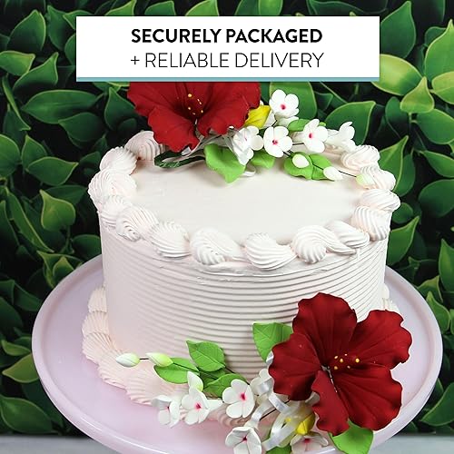 Miniatura 3 de Global Sugar Art Hibiscus Sugar Cake Flowers Spray Cake Topper Red Hawaiian Cake Flower, 1 unidad por el chef Alan Tetreault