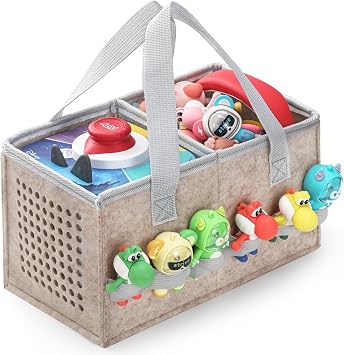 Carrying Case Travel Felt Bag Compatible with Toniebox 1/2 Audio Player Starter Set and Tonies Figurine Oatmeal