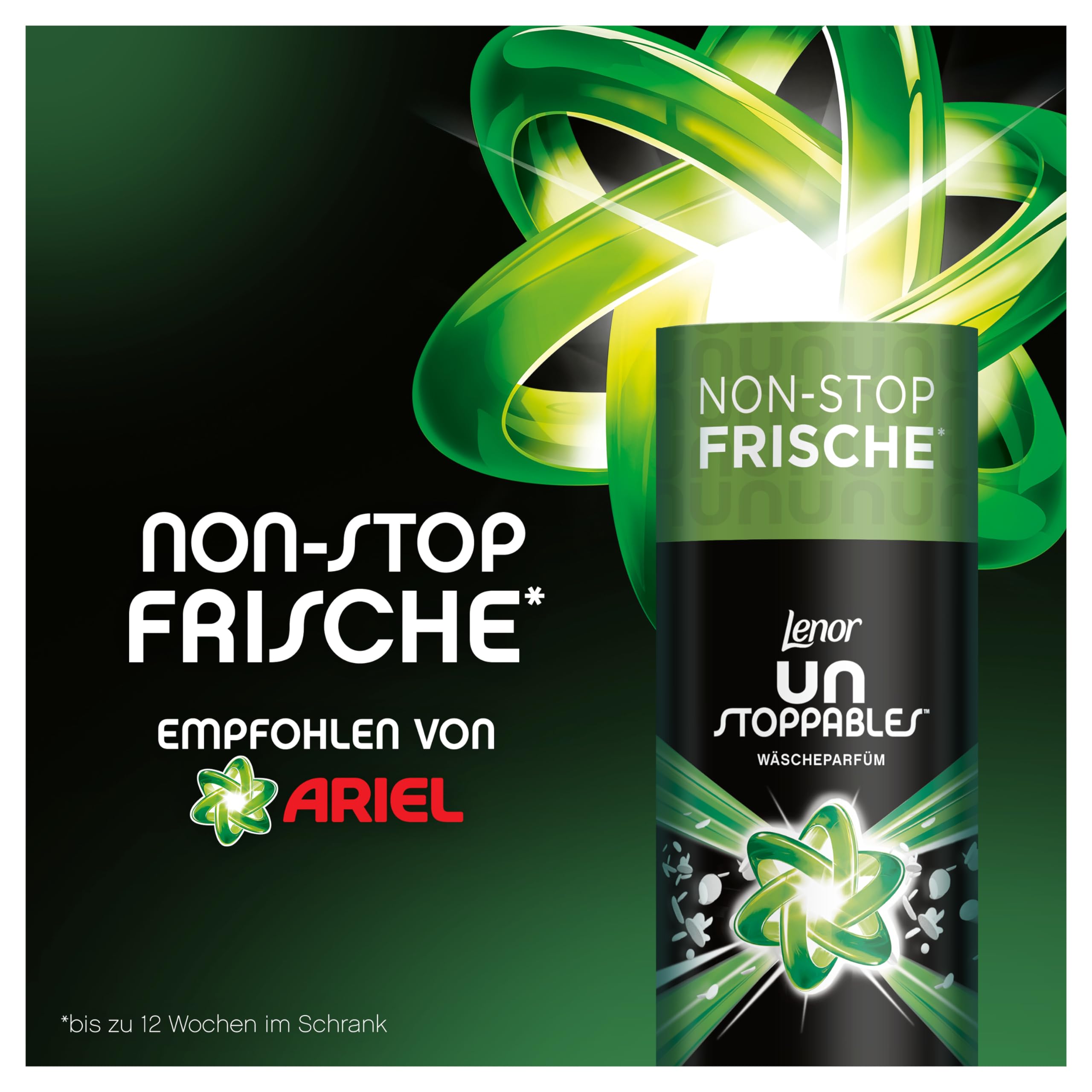 Ariel All-in-1 PODS Flüssigwaschmittel-Kapseln 76 Waschladungen + Lenor Unstoppables Wäscheparfüm Duft von Ariel 300g