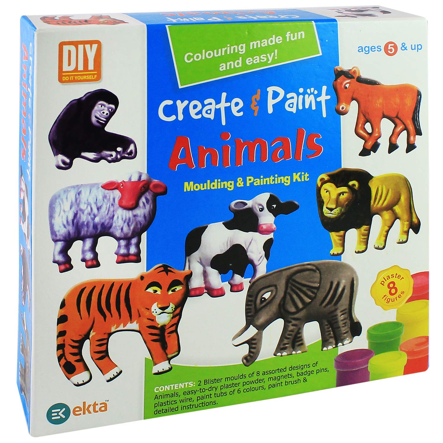 Creative Canvas: Kids Create and Paint Game - Inspire Imagination with Fun Artistic Adventures/Windchime/Photo Frame/Animals Playset (Animals Playset creat & Paints)