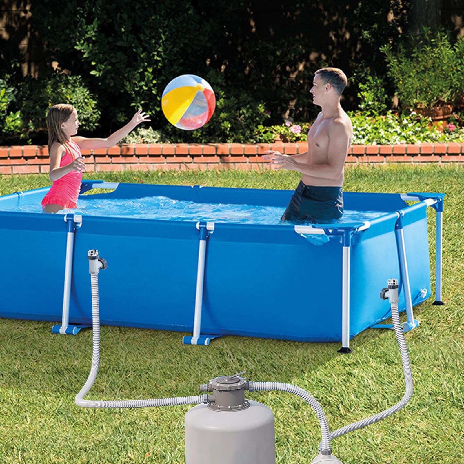 Pool Plunger Ventil Schlauchverbinder, Pool Kolbenventil Pool Ersatzteile,Pool Zubehör für Intex Filterpumpe 28635EG 28633EG,Absperrventil für oberirdische Schwimmbecken und Poolfilterpumpe (2 Stück)