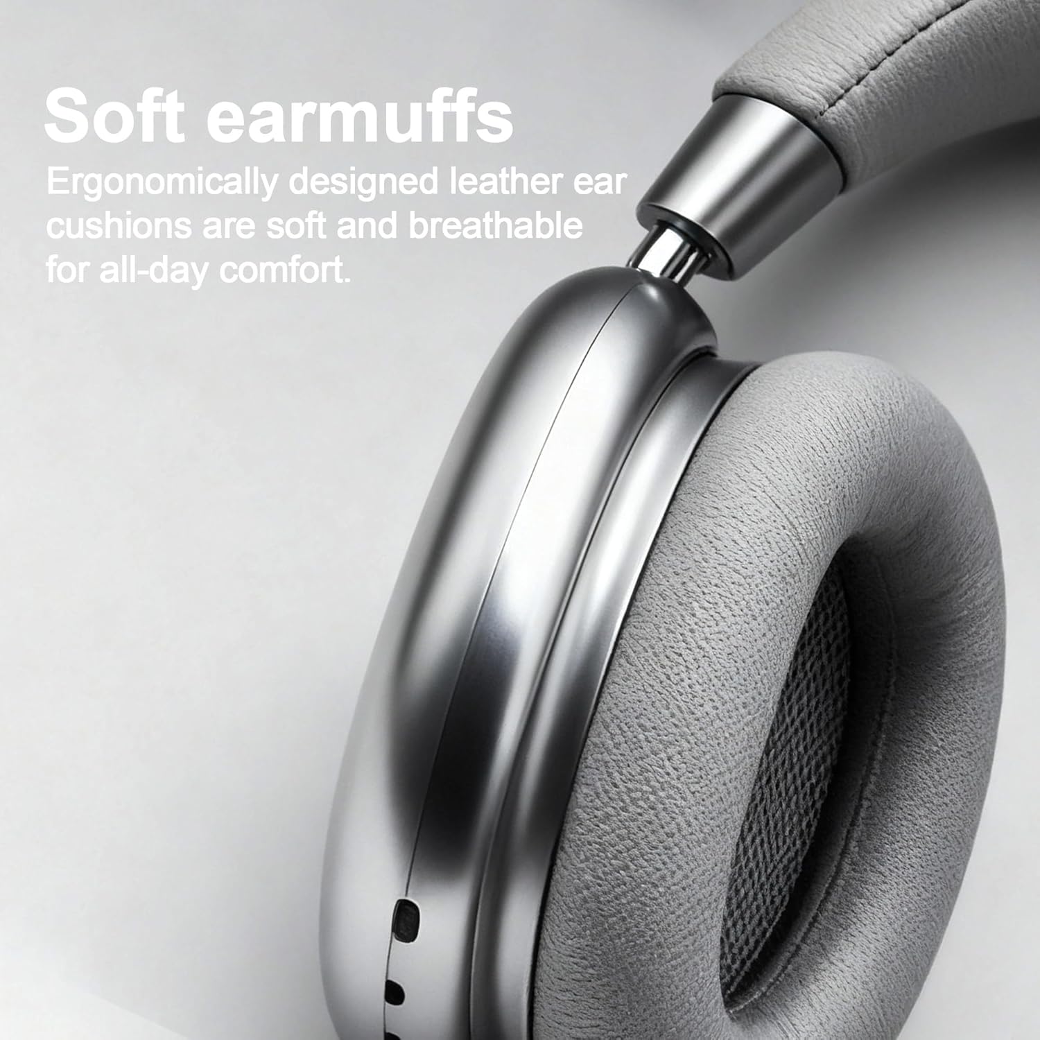 Wireless Headphones, Noise Cancelling Headphones for Work, 80H Playtime, Wireless 5.4 Over Ear Headphones with Mic & Touch Control for Travel, Office & Daily Use - Image 3