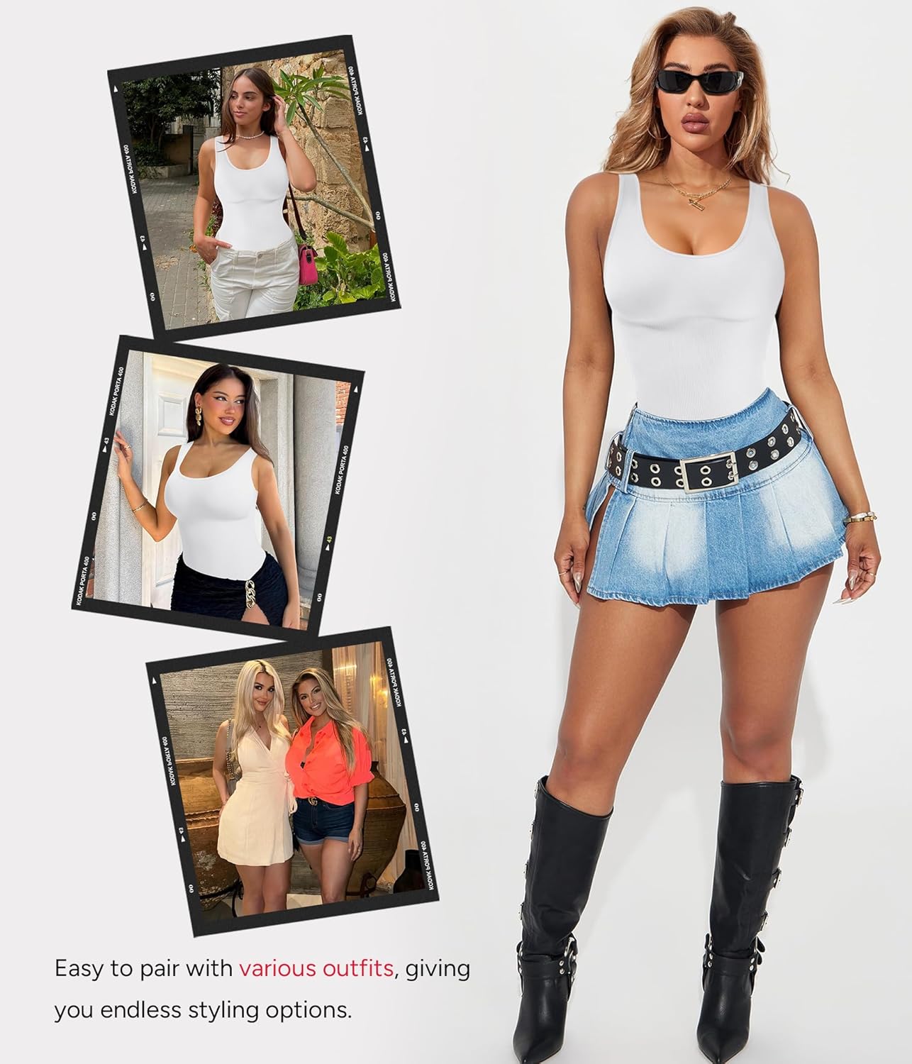 Nebility Bodysuit Shapewear for Women Tummy Control Body Shaper Faja Waist Trainer Seamless Body Suit Going Out Tops - Image 6