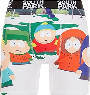 South Park Mens Boxer Briefs - Anti Chafing No Fly Boxer Briefs - Breathable Mens Underwear (Sizes S-XL)