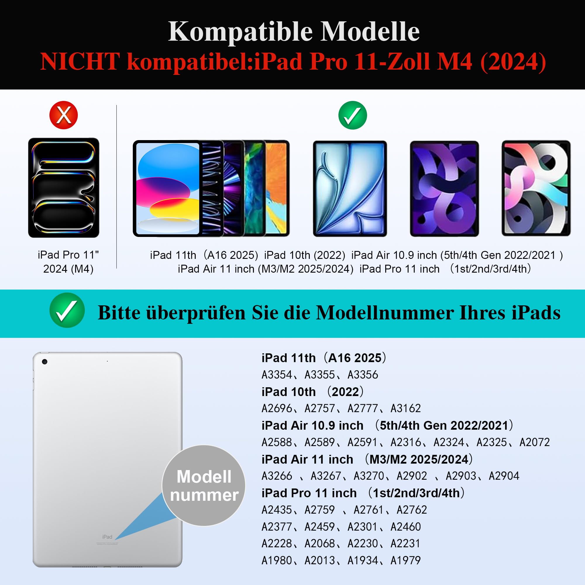 WIWU iPad Hülle mit Tastatur für Air 11" M4/M3/M2 2026/2025/2024 A16/10 Gen Magnetische Abnehmbare Tastatur Ständer Beleuchtete Tasten Touchpad (Grau, for iPad 11/10/Air 5/4/11"(M2/M3) Pro 11"4/3/2/1)