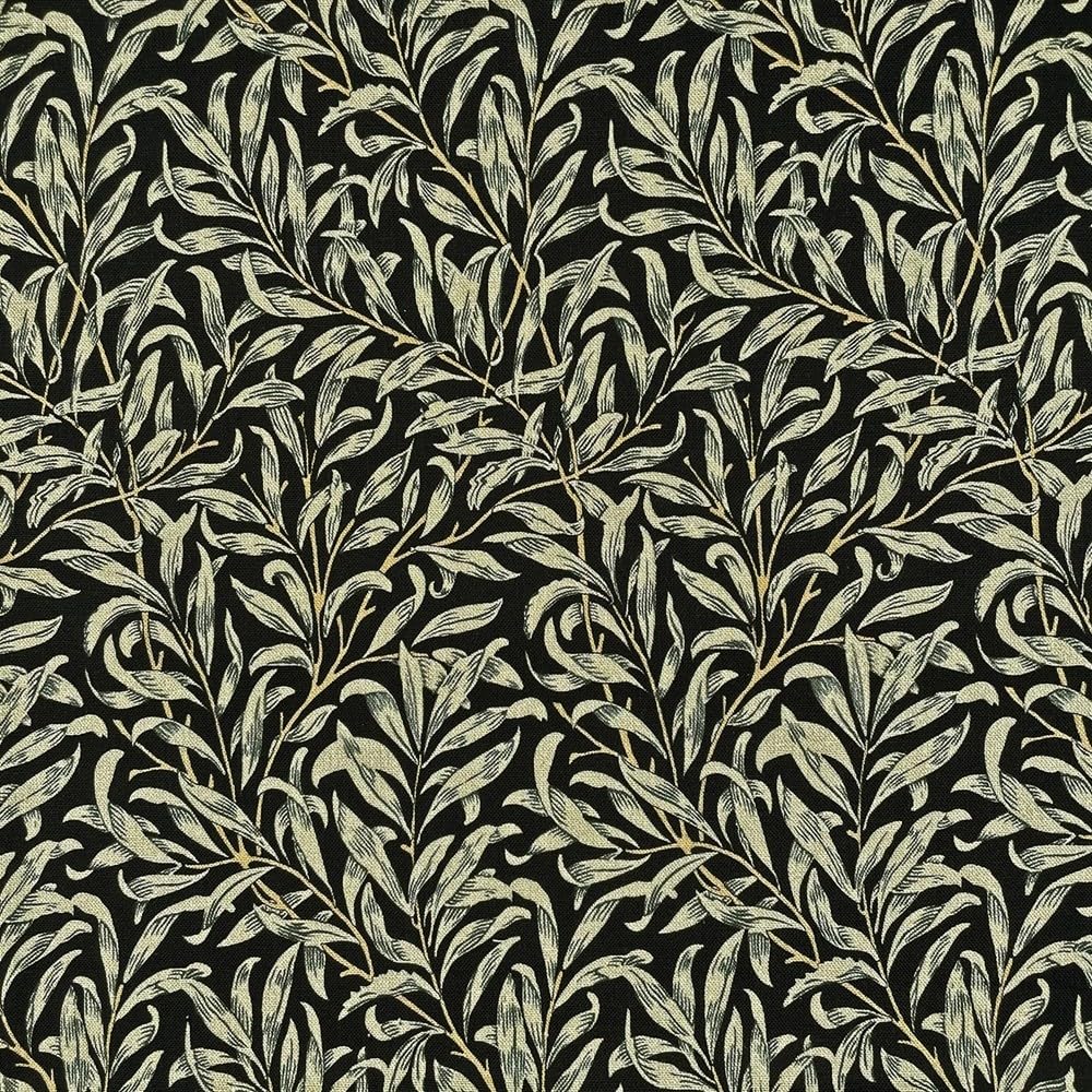 Oh Sew Crafty Limited Ebony 100% Cotton Digital Fabric William Morris Willow Bough Vines Floral Flower (Sold Per Half Metre) (Ebony)