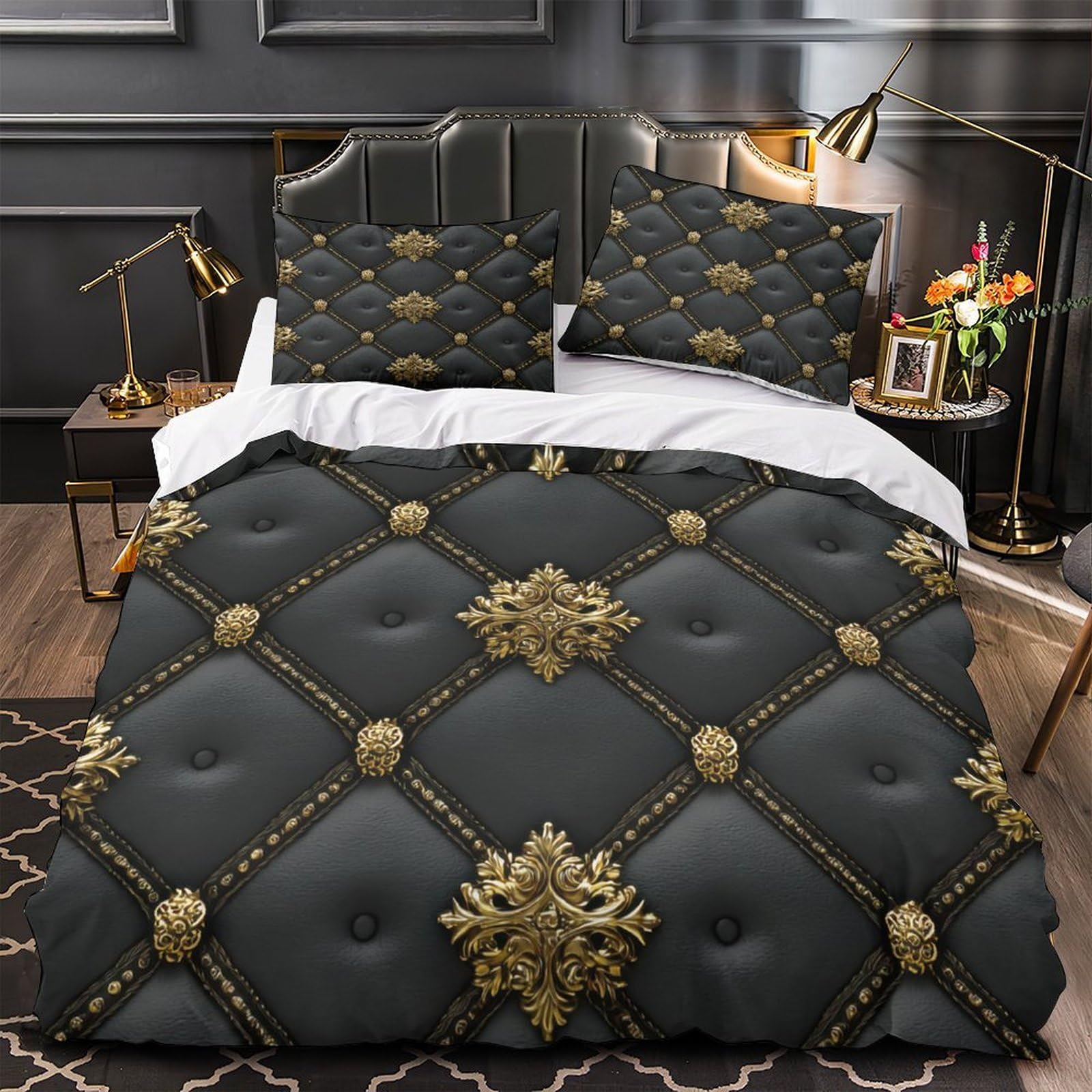 Housse de Couette Lézard Anti-Pilling Confortable pour Lit King 220x240