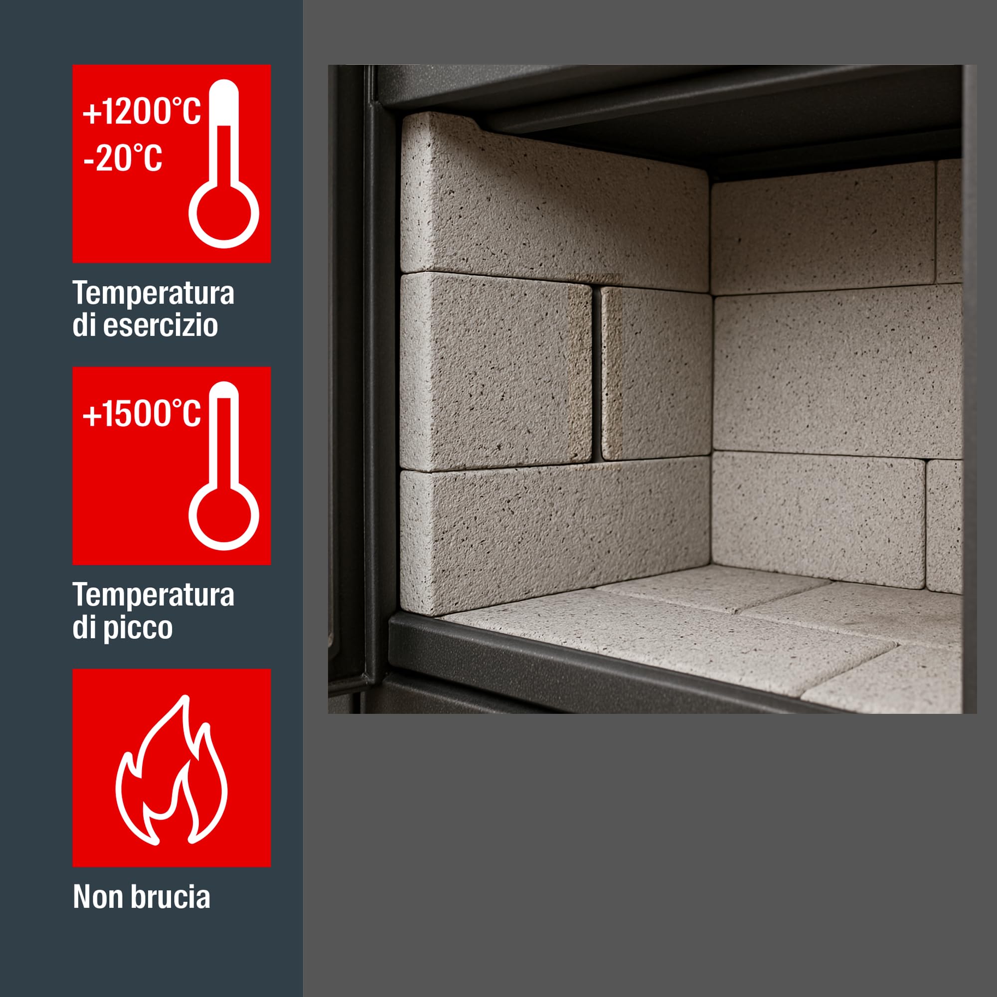 Fischer Sigillante Refrattario SR Nero 1200°C Resistente Calore Giunti Caminetti Stufe Forni