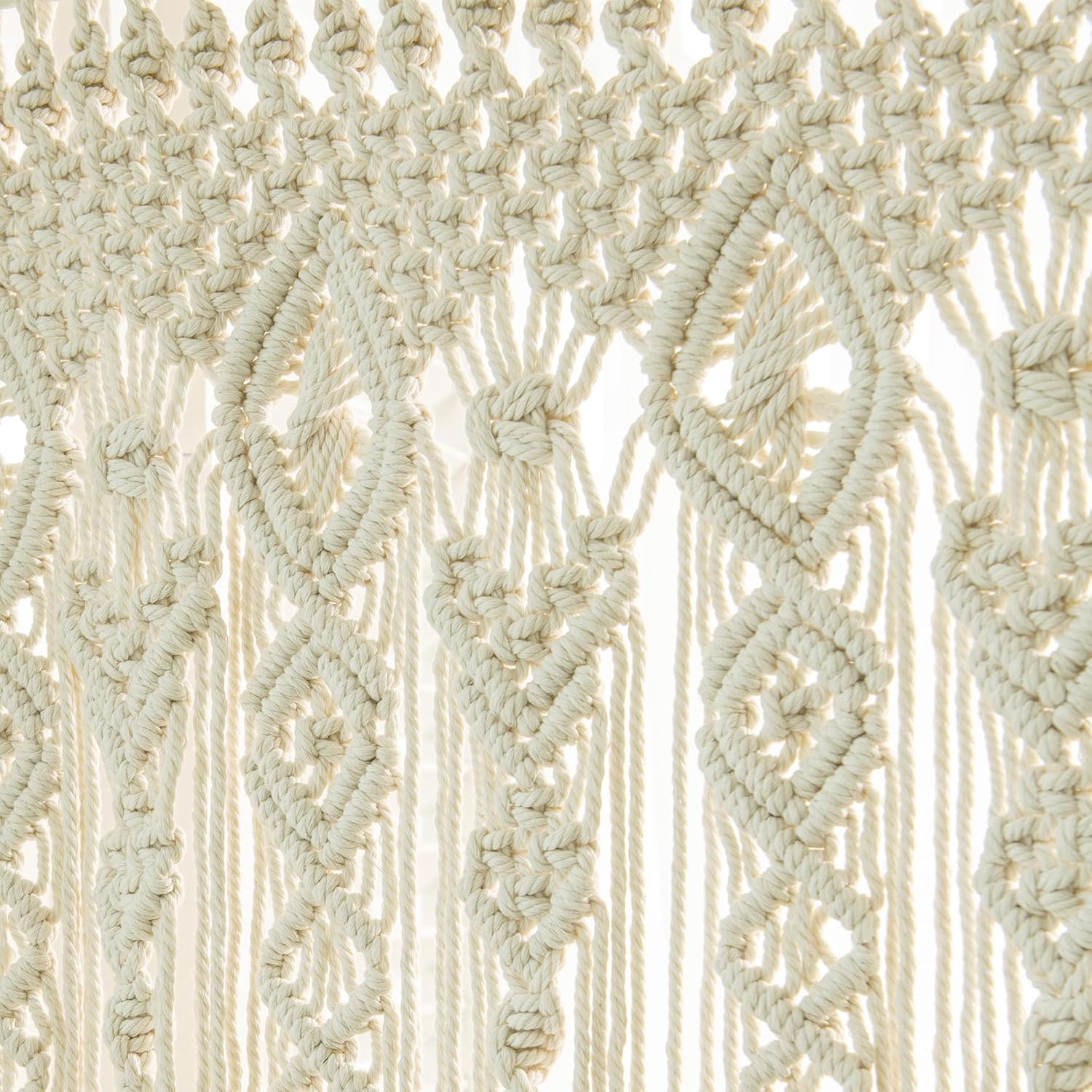 Macrame Door Curtain Bohemian Curtains for Windows Handwoven Boho Wall Hanging for Doorways Room Dividers Bedroom Decor Wedding Tapestry Living Room Farmhouse Cottage 35x70 inch