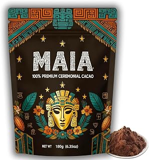 Maia Ceremonial Cacao, with Flavanol, Theobromine, Magnesium & Flavonoids Blend, Supports Circulation & Cardiovascular Health, Balances Mood, Boosts Energy, Zero Sugar(1pc)