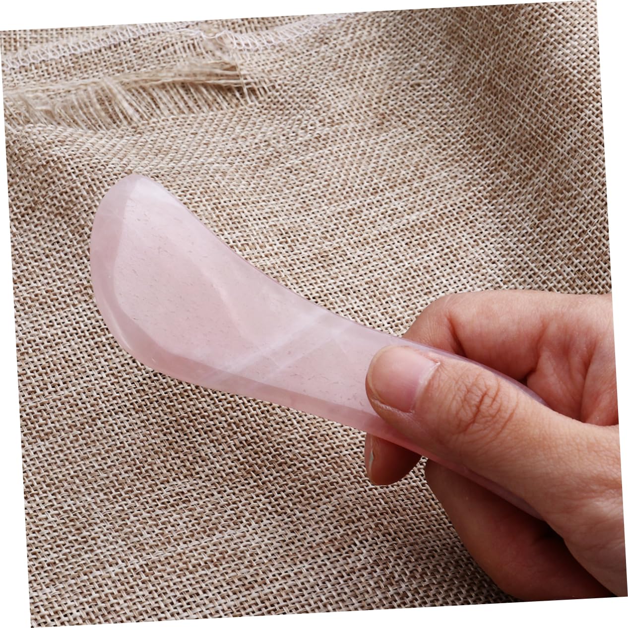 3pezzi Strumento Di Massaggio Gua Sha Quarzo Rosa Tavoletta Shape Per Trattamenti Spa e Terapia Di Agopuntura Facile Da Usare e Indolore Per Corpo e Viso