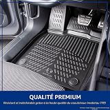 ELMASLINE Jeu de tapis en caoutchouc 3D et bac de coffre pour Dacia Sandero 3 (III) à partir de 2021 - 2