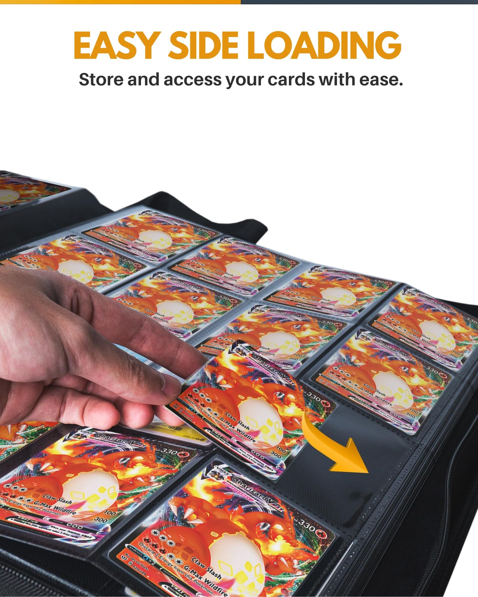 X PRO 1000+ - Carpeta de tarjetas - Viene con 200 fundas para tarjetas | Compatible con TCG, Sports, MTG y más - Carpeta de tarjetas coleccionables sin anillo | 1000 bolsillos | Carpeta TCG (azul