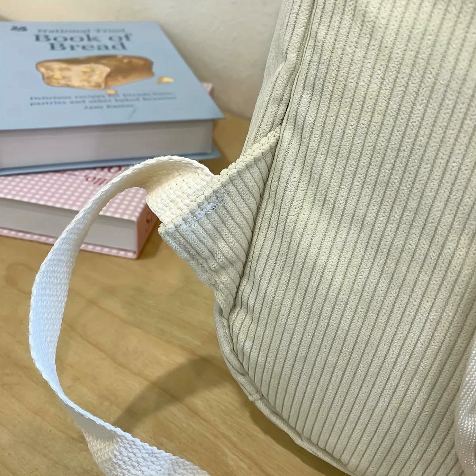 Zaino Casual in Velluto A Coste – Scolastico da Viaggio Unisex Stile Giapponese per L'uso Quotidiano dei Giovani-Cachi