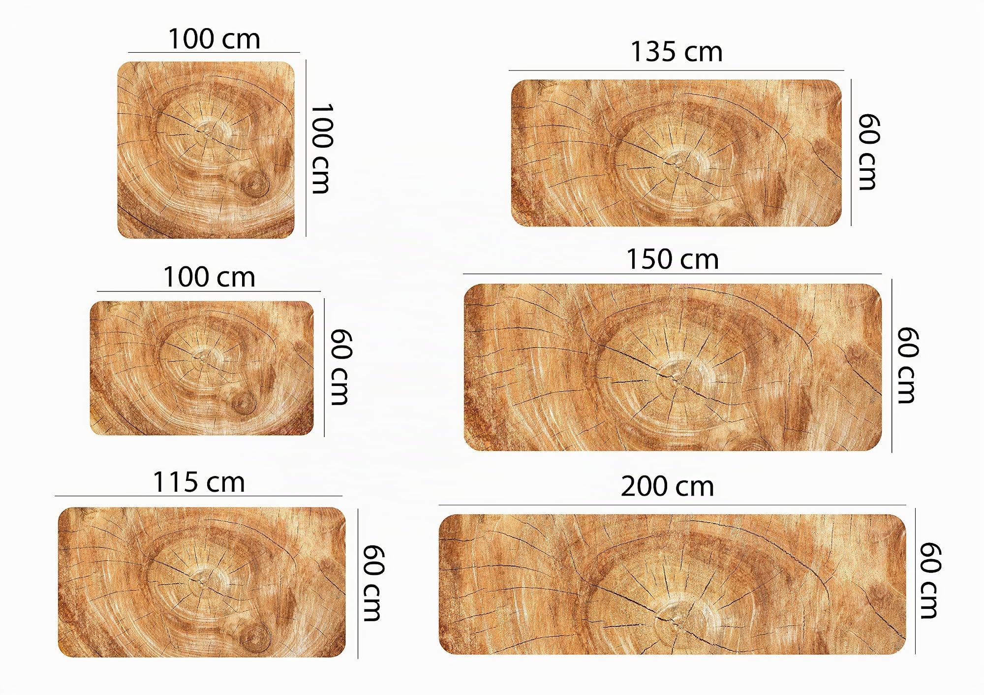 Oedim Cabecero Cama PVC Impresión Digital sin Relieve Tronco Madera 135 x 60 cm | Disponible en Varias Medidas | Cabecero Ligero, Elegante, Resistente y Económico