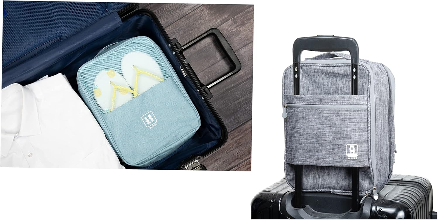  | SOLOAD Travel Shoes Bag Waterproof Storage shoes bag Holds 3 Pairs of shoes for Travel and Daily Use (Large, Navy Blue) | Shoe Bags