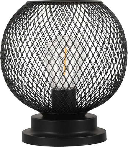 Miniatura 4 de LUOZZY Pequeña lámpara de escritorio de metal con luz nocturna de malla metálica con pilas Lámpara de mesa (sin batería)