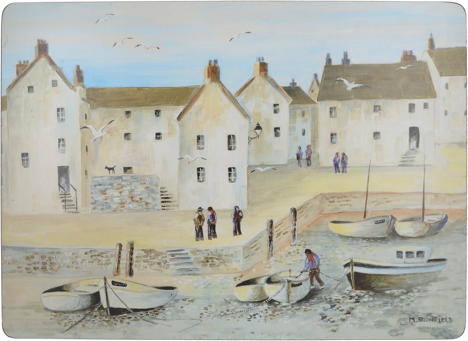 Creative Tops cornish Harbour Traditional Cork Backed Placemats, Multi