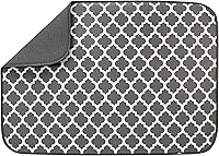 Vista 25 de S&T INC. Tapete de microfibra para secado de platos, reversible y absorbente para cocina, de 16 x 18 pulgadas, color gris