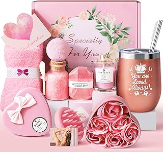 Birthday Gifts for Women, Birthday Presents for Her, Unusual Birthday Hampers Pamper Self Care Gifts Relaxation Bath Sets for Friends, Mum, Wife, Girls, Sister