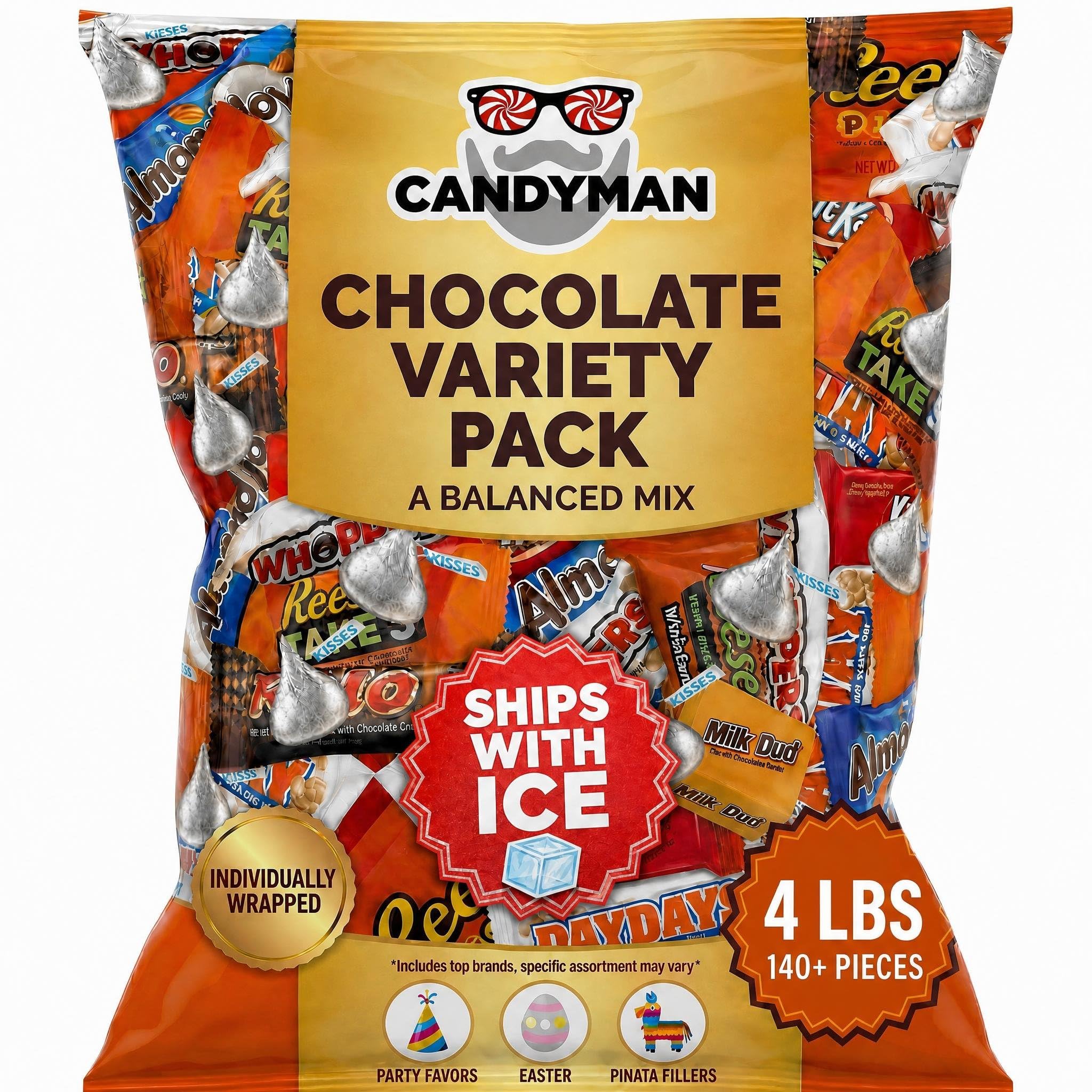 Amazon.com : CANDYMAN 4 lb Assorted Chocolate Candy Variety Pack