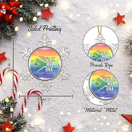 Miniatura 2 de CowkissSign South Africa Christmas Ornament - South Africa Flag Rainbow Gay Pride Gift Travel Souvenir Decorative Hanging Ornaments South Africa