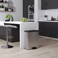 Coș de gunoi dreptunghiular Curver Deco 65 litri, gri metalizat, bucătărie, spălătorie, garaj, 486x284x615 mm, 100% polipropilenă reciclată 4
