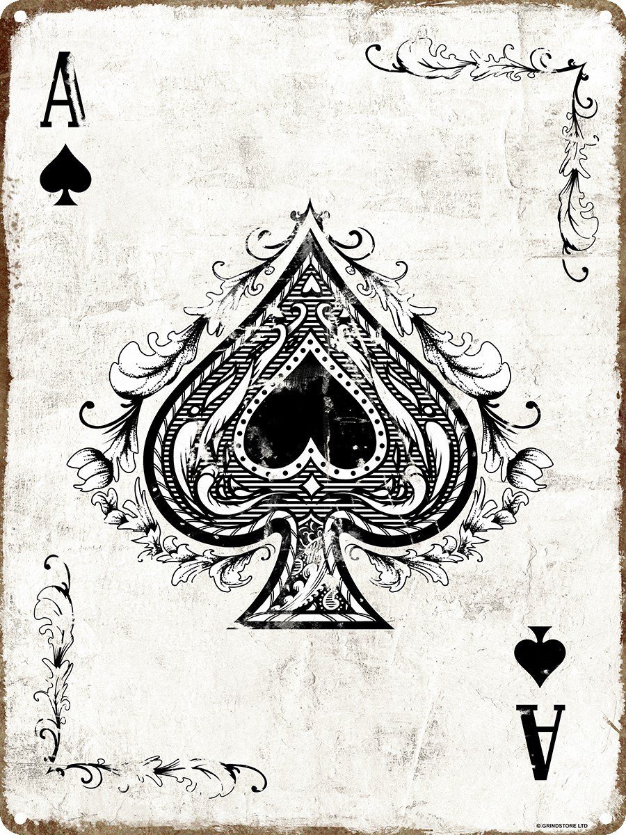 Grindstore Ace Of Spades Tin Sign : Amazon.ca: Home