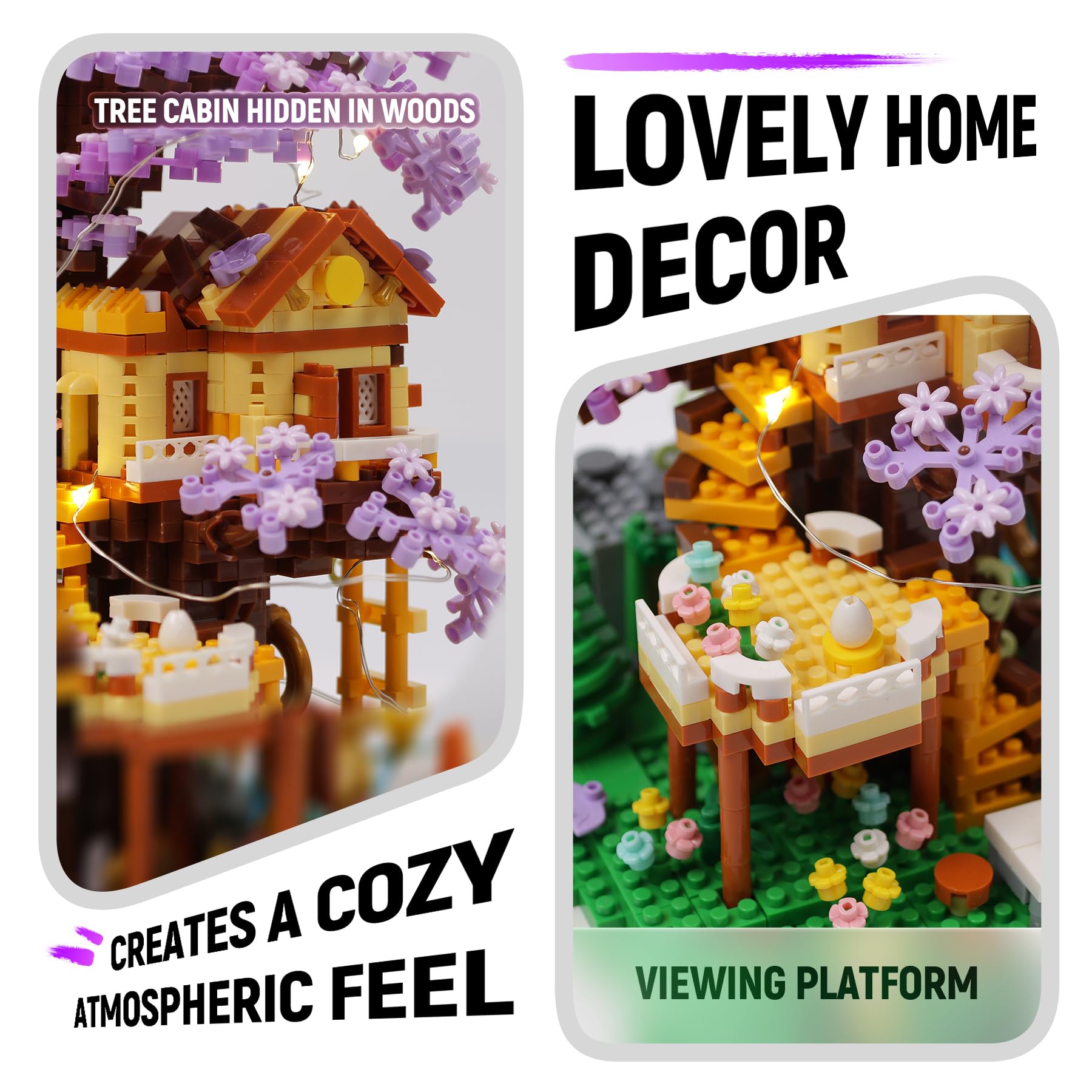 Amazon.com: Insgen Cherry Blossom Tree House Miniature Building