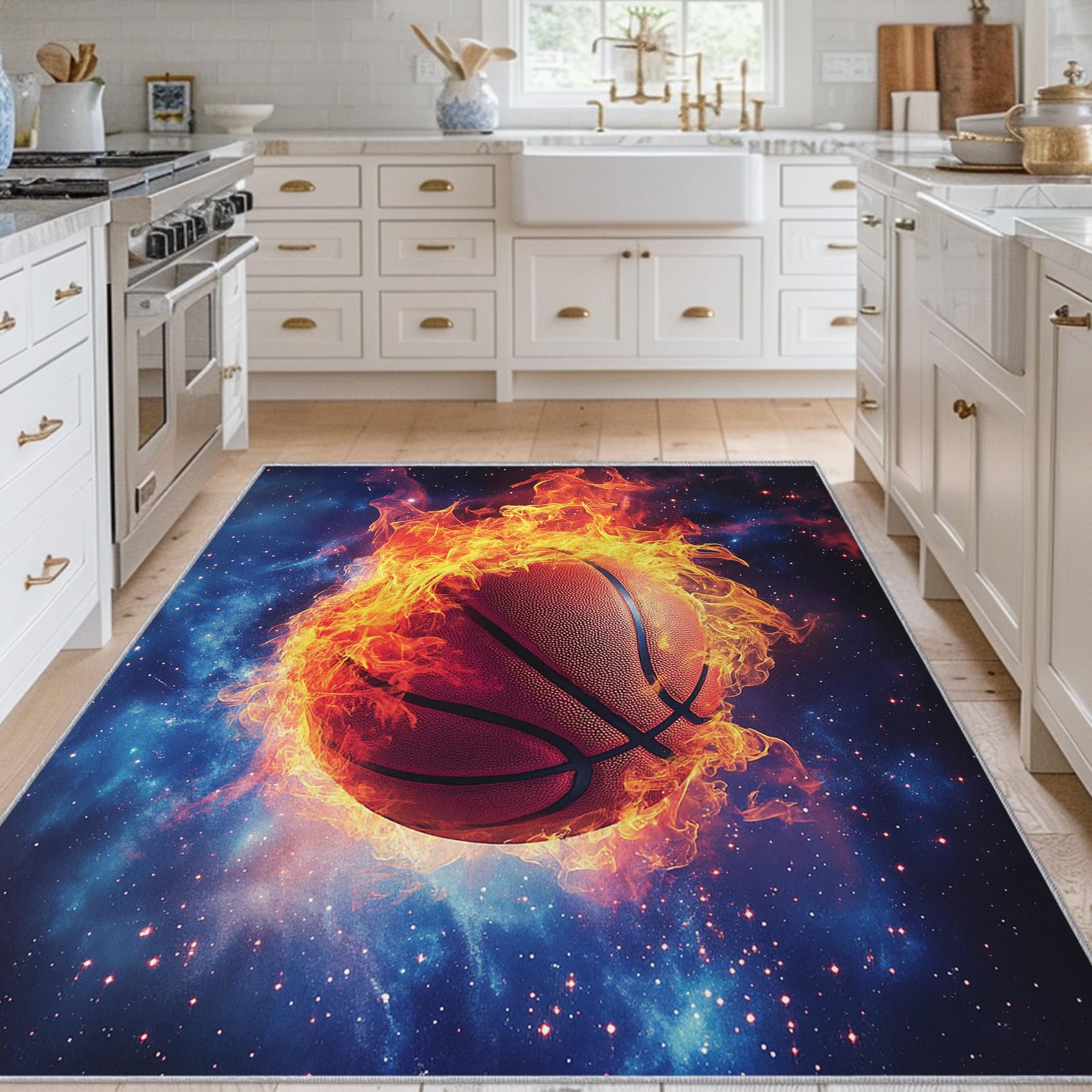 Tapis basketball univers galactique idée cadeau chambre garçon descente de lit 80x150