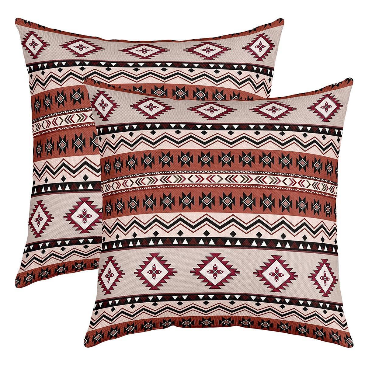 Homemissing Girls Multicolored 24 Boho Exotic Throw Pillow Covers For Boys Kids 22X22 Inch Set Of 2 Western Decorative Throw Pillowcases Ethnic Tribe Arrow Aztec Pillow Cases Cushion Covers Southwestern Aztec Cushion Case