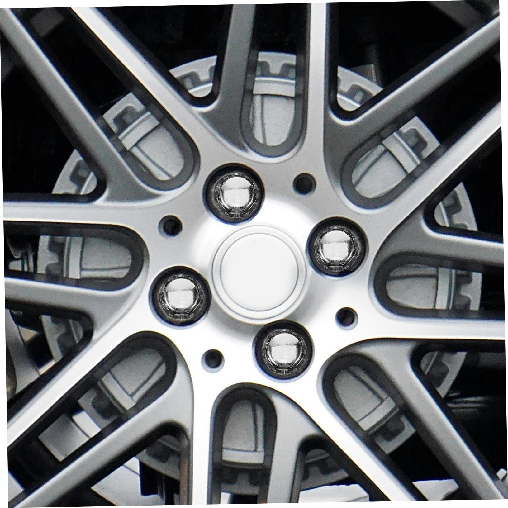 Capuchons D’écrou de Roue pour Voiture M12x1.5 Acier Argenté 21pcs | Accessoires Pneus et Jantes Auto, Montage Facile, Aspect Soigné, Lot de 21 Pièces