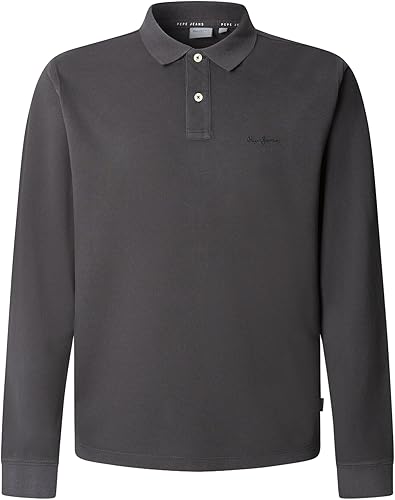 Pepe Jeans New Oliver GD LS Polo, Negro (Negro), XS para Hombre