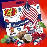 Vista 4 de Needzo Gomitas con sabor a frutas rojas, blancas y azules, dulces compartibles American Mix, caramelos masticables gourmet para el 4 de julio