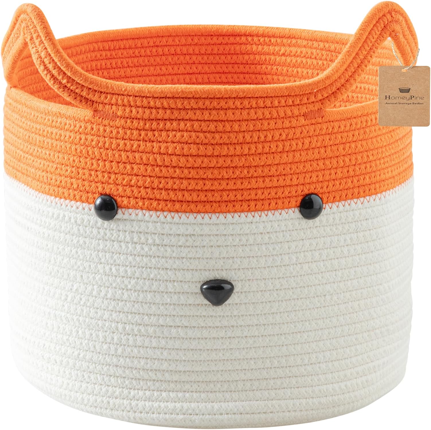 Cute Deer 100 Cotton Rope Baby Laundry Basket for Boys