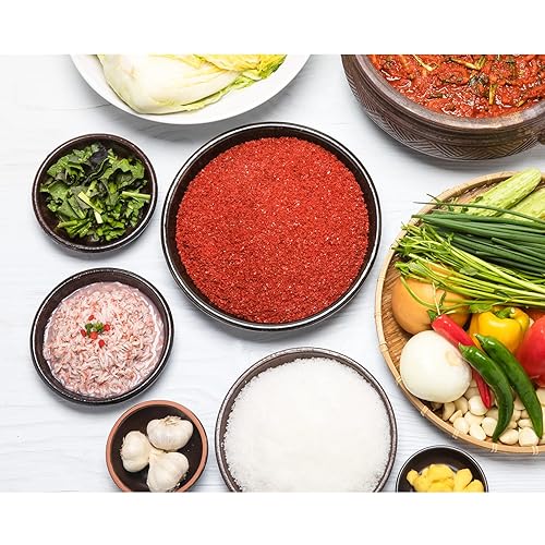 Miniatura 2 de ROM AMERICA Chile picante coreano de alta calidad en polvo de pimiento rojo (copos gruesos, 2 libras) – Gochugaru picante para kimchi, verduras,