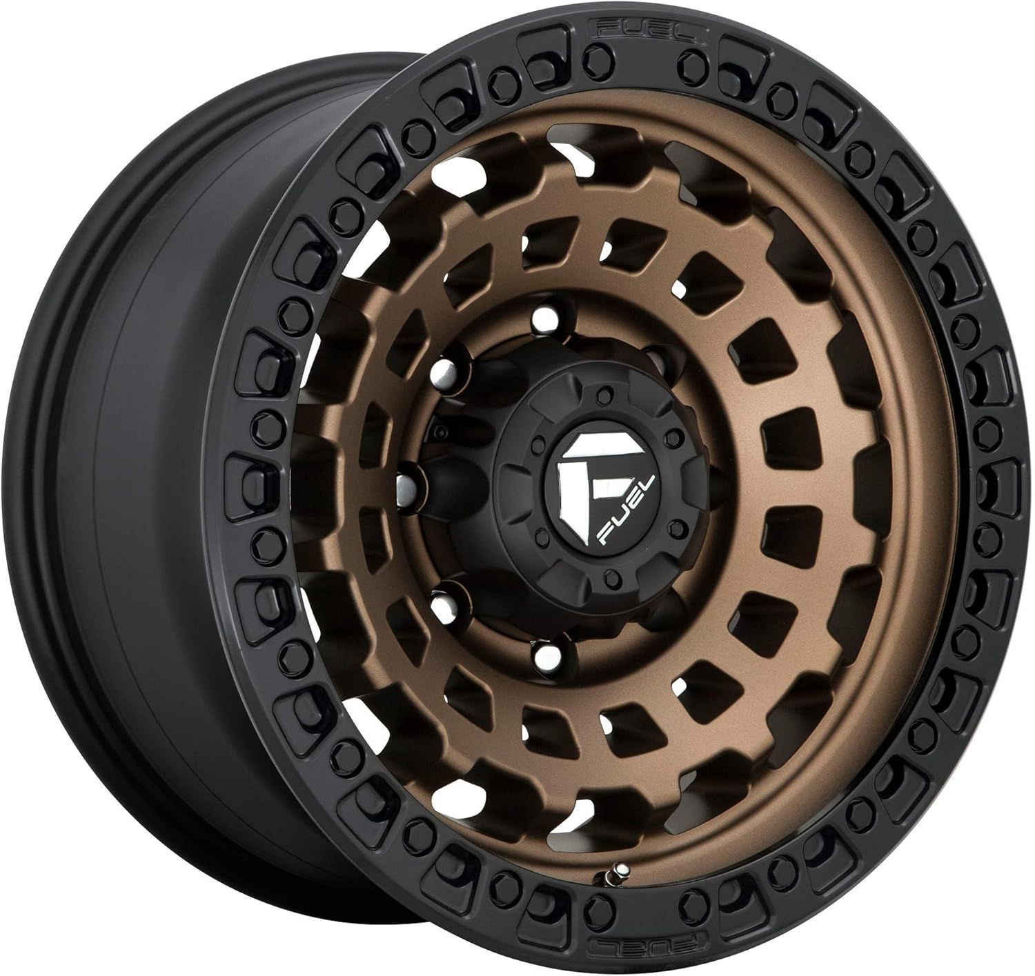 FUEL OFF-ROAD D632 ZEPHYR 17X9, 5X5.0, 4.53, 12mm CANDY RED BLACK BEAD RING - D63217907545