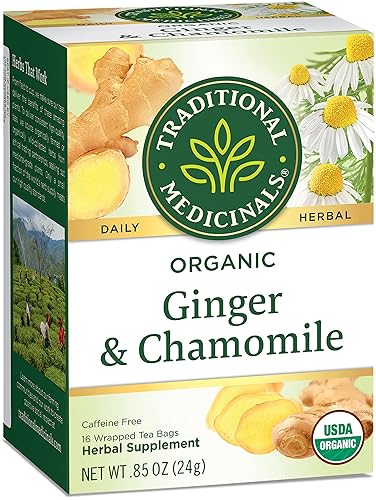 Miniatura 9 de Traditional Medicinals Té de hierbas orgánico de jengibre y manzanilla, alivia la indigestión ocasional o las náuseas (paquete de 3) – 48 bolsas de