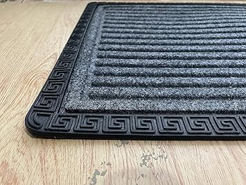 Yes Cart Home Polypropylene Anti Slip Floor Door Mat | Bathmat Doormat | Mat for Bathroom Entrance & Home Kitchen Office Entrance Mats | Coir Door Mat with Anti Skid Rubberized Backing (Grey)