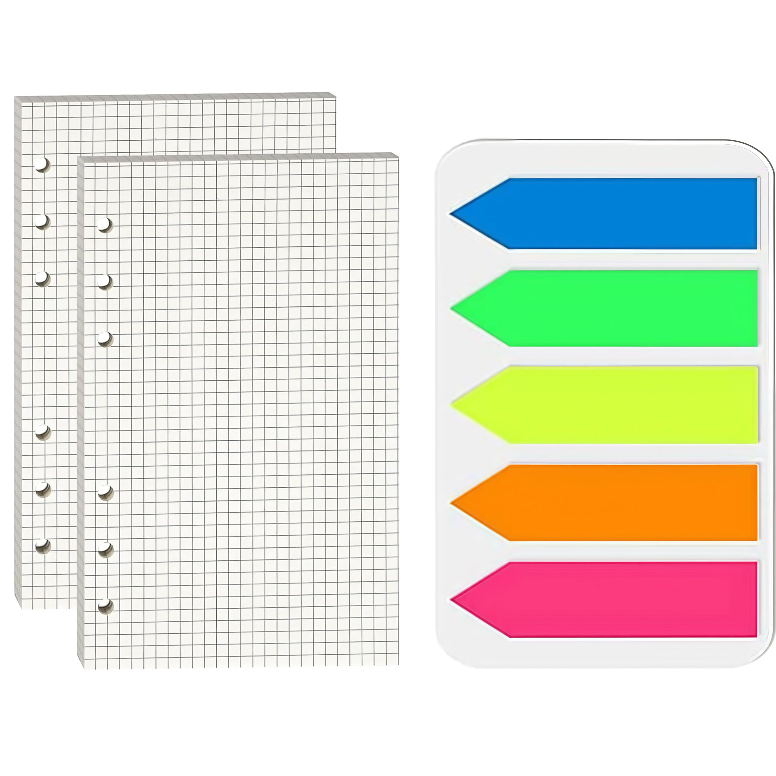 KINETOX Navulpapier A6 Ringband – 120 Vellen (240 Pagina's), 6-gaten, 7 Mm Lijnen, Geschikt Voor Dagboeken, Planners, Schetsen, Set Van 2 Dozen