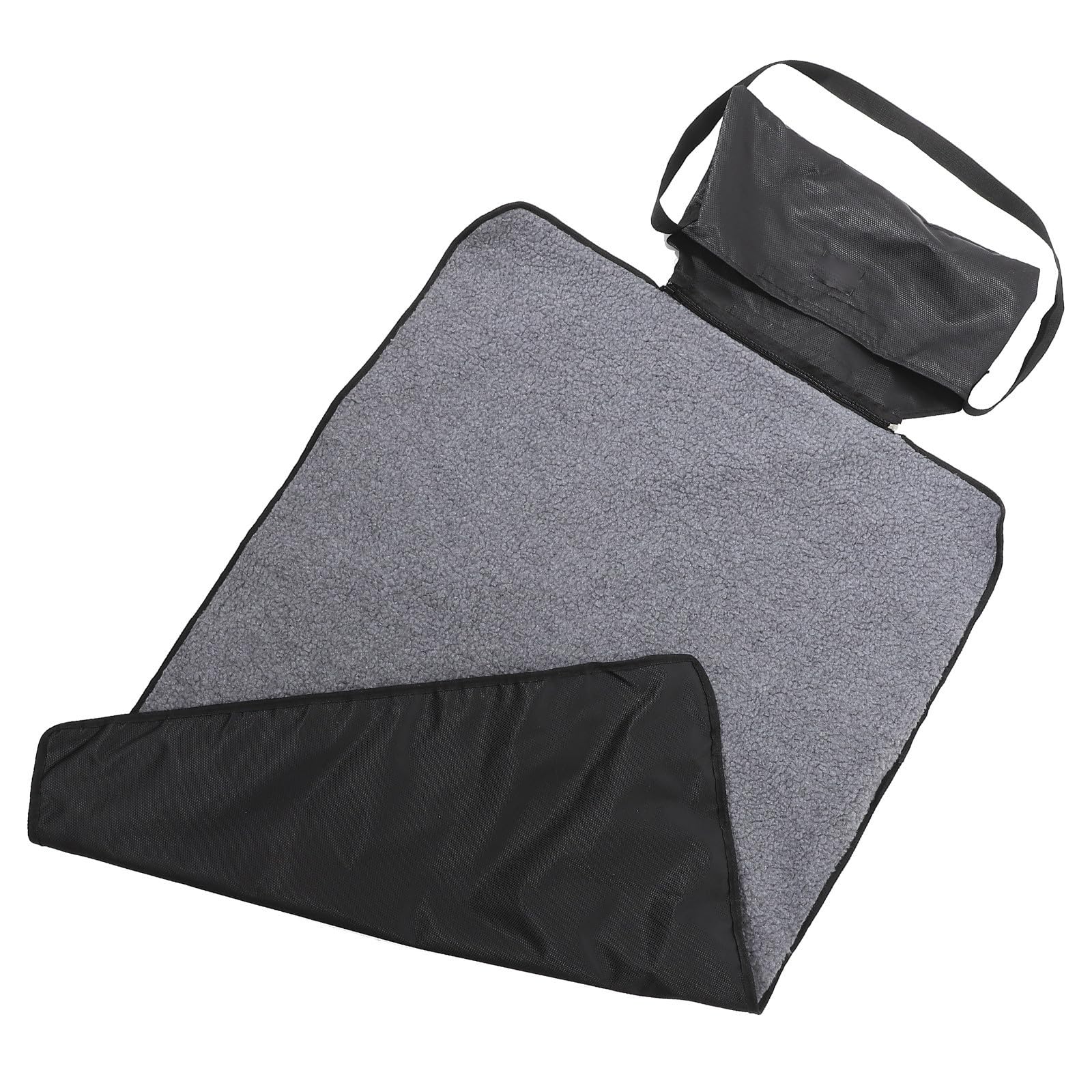 Manta como Portátil Negra y Lana Mascotas para Plegable Ligera y Cálida, Adecuado Esterilla para Exteriores Cama de Perros y Gatos