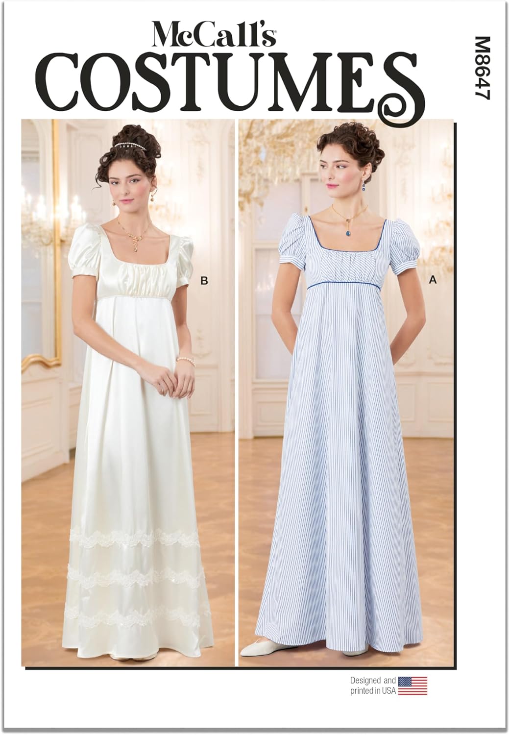 McCall's M8647 Sewing Pattern for Misses' Regency Gowns