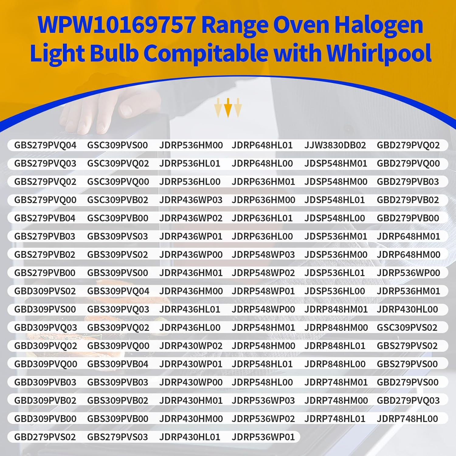 WPW10169757 Wall Oven Light Bulb 120V 25W G9 Replacement Compatible with Whirlpool KEBK101SSS02 GBS309PVB02 kebs207sss04 JGRP636HM01, W10169757 Range Oven Halogen Light Bulb, Stove Bulb-Llight